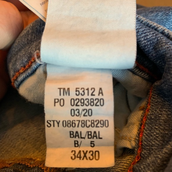 Tommy Hilfiger Straight Leg Blue Jeans 34x30 - Picture 3 of 6
